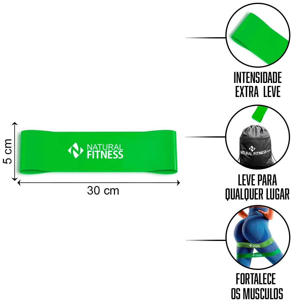 Elástico Mini Band  - Verde - Extra Leve