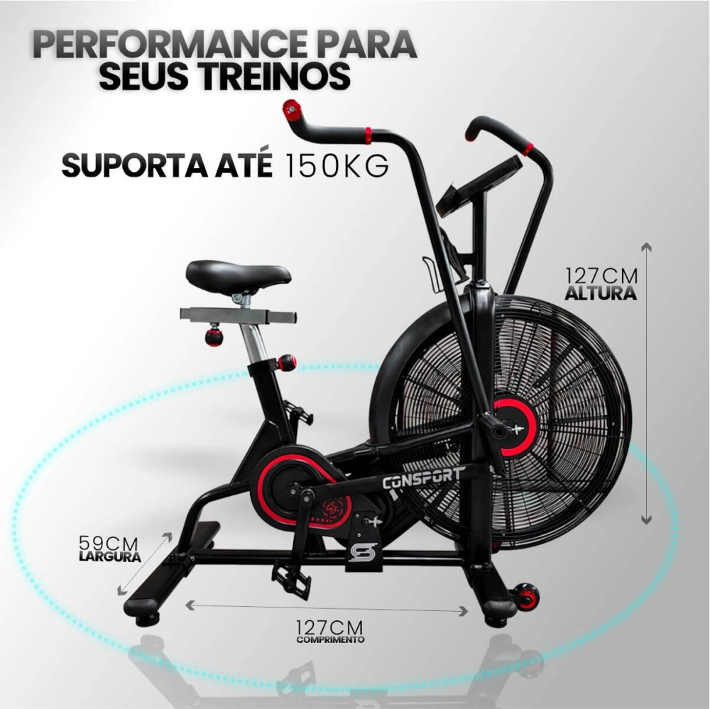 Bicicleta Ergométrica - Air Bike - Consport
