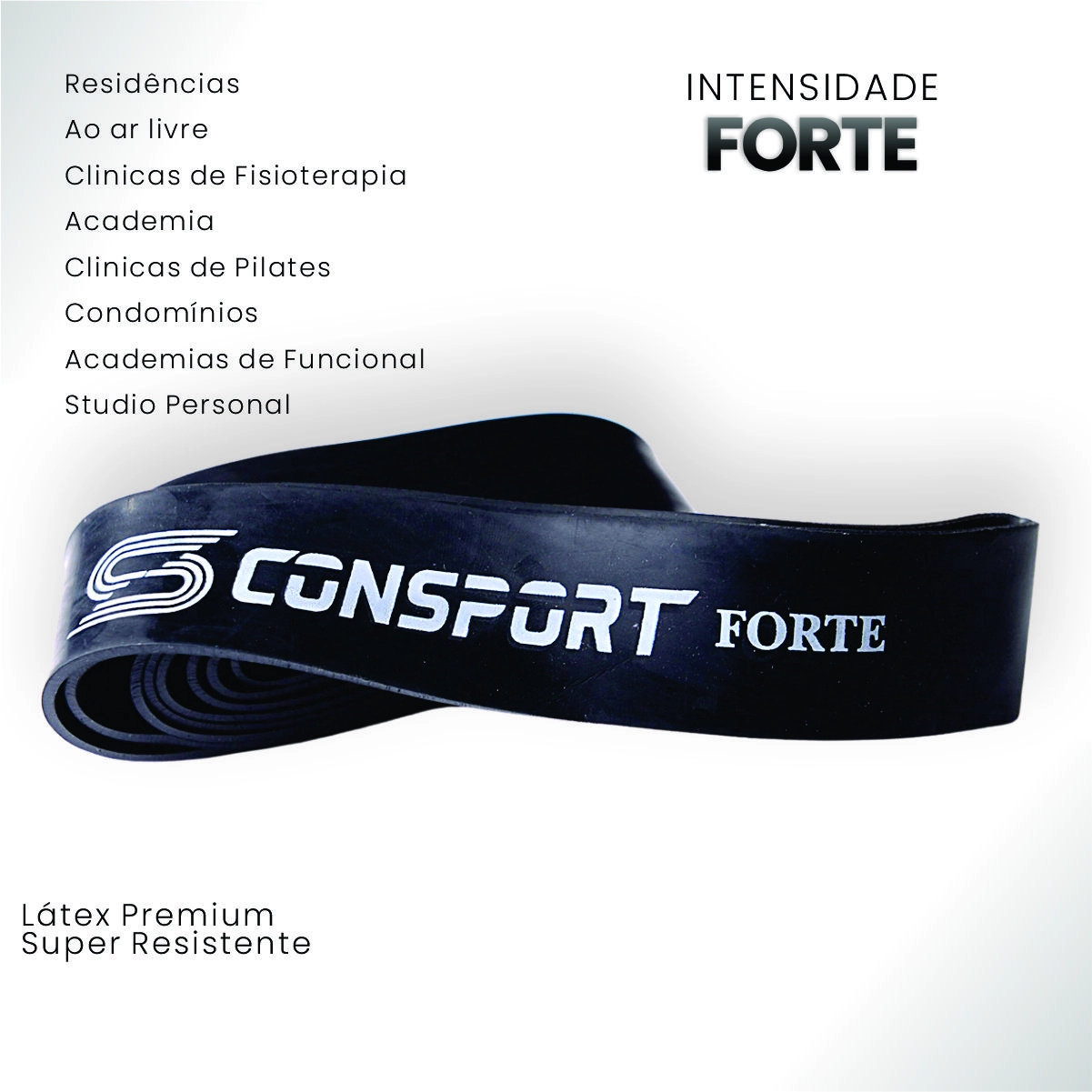 Imagem Elástico Super Band  - Preto - Forte Consport